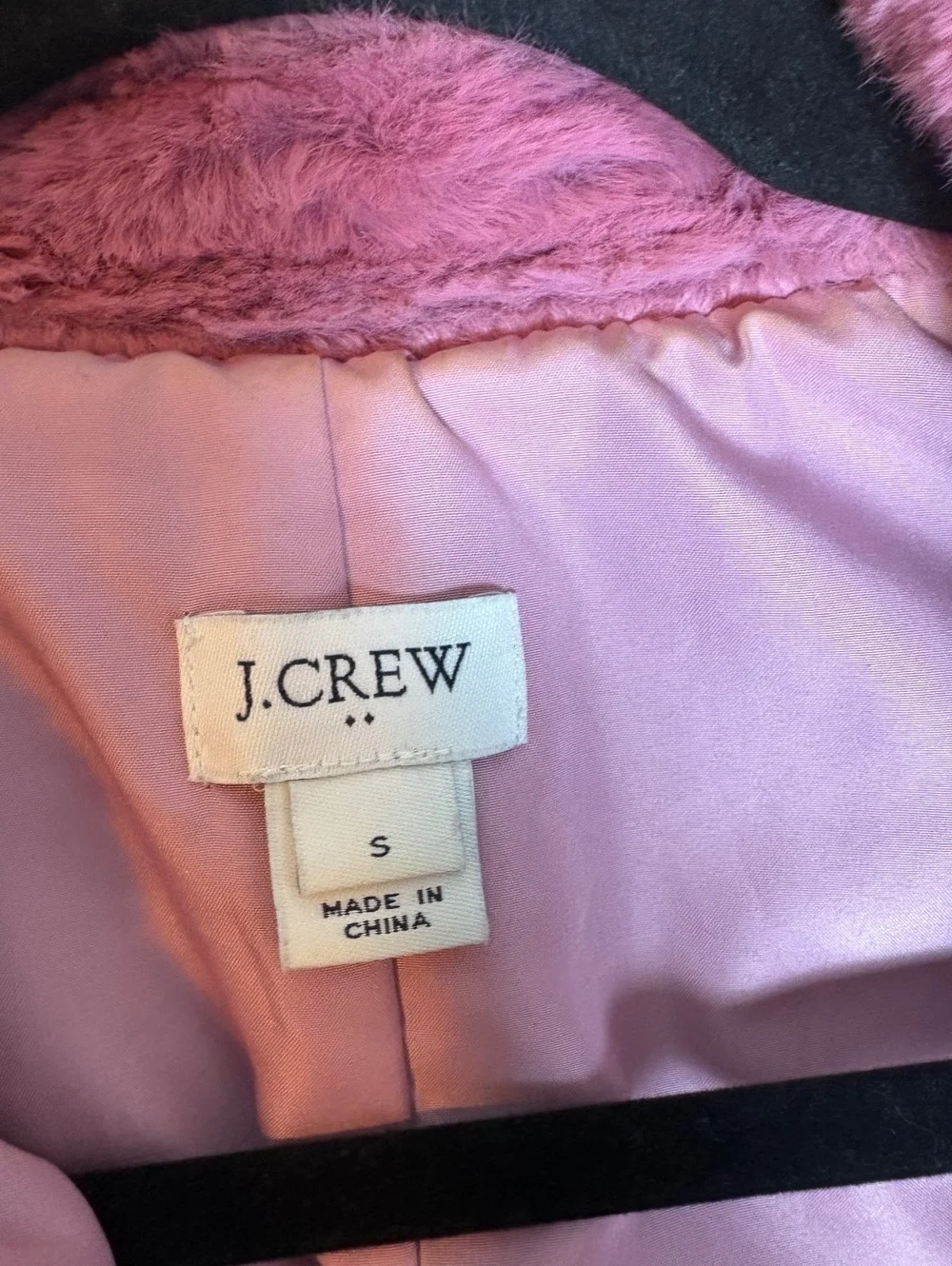 J.Crew Pink Faux Fur Vest Size Small
